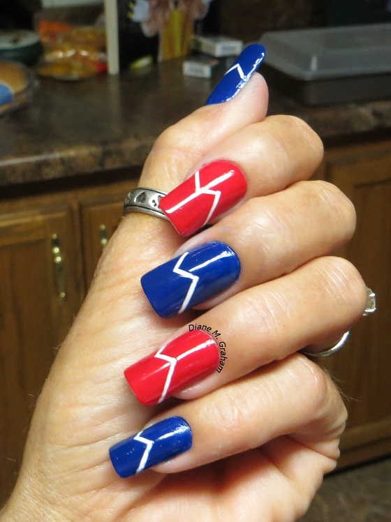Tape Fourth of July Manicure Custom Nail solutions