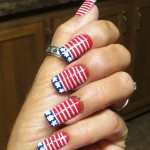 raise flag Fourth of July Manicure Custom Nail solutions