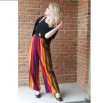 1970s Jumpsuit celebrity Still Blonde after all these Years graphic pants Farrah Hair 3