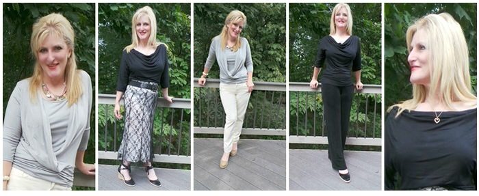 Covered Perfectly Wrap Over Top and Draped Front Top