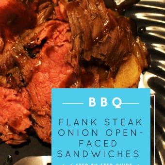 BBQ Flank Steak Onion Open-Face Sandwich