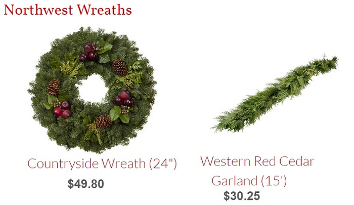 northwest wreaths garland fresh greens