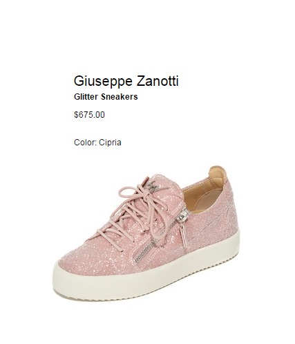 Giuseppe Zanotti glitter Cute pink sneakers