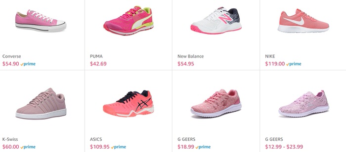 Pink Activewear Choices for Mature Women pink athletic shoes