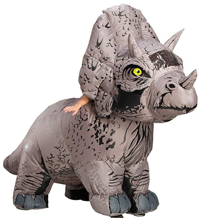 Piggyback costume piggy back Jurassic World Inflatable triceratops Piggyback costumes for Adults | Inflatable Costumes for Adults