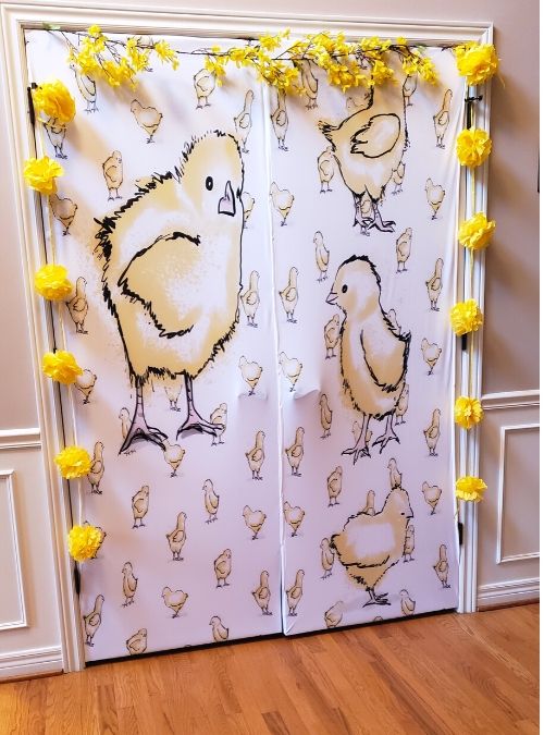 Doorfoto review Custom Door Covers Baby Chick Baby Shower Ideas Baby Chick Baby shower theme